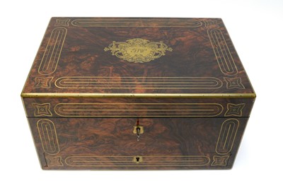 Lot 181 - A fine early Victorian travel box
