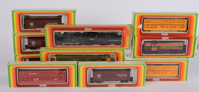 Lot 182 - Two HO-gauge steam; and two American diesel locomotives.