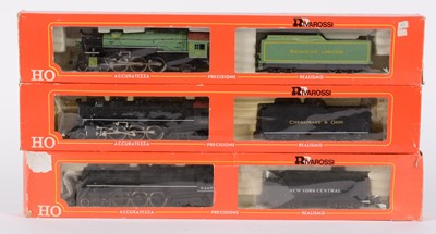 Lot 52 - HO-gauge American-Outline steam locomotives by Rivarossi