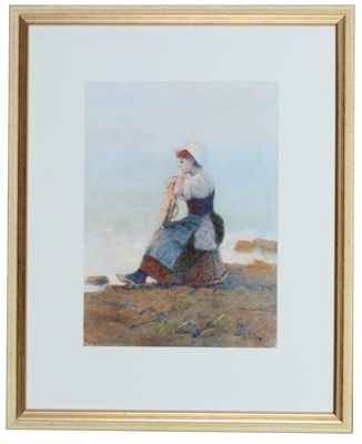 Lot 247 - Hector Caffieri - watercolour.