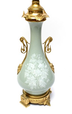 Lot 536 - Late 19th Century French Pate Sur Pate oil lamp base