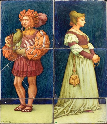 Lot 508 - G W Rhead tile panels