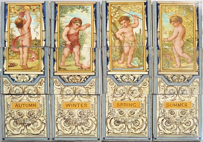 Lot 509 - Minton tile panels 'The Seasons'