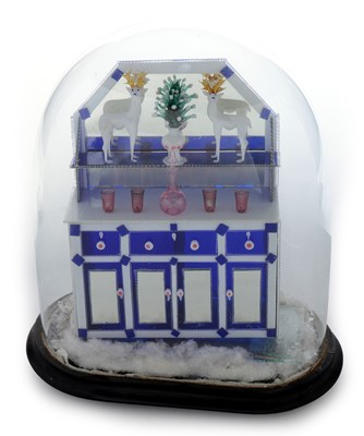 Lot 544 - Glass frigger under dome