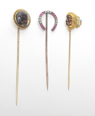 Lot 24 - Three tie pins