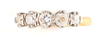 Lot 110 - Five stone diamond ring