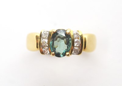 Lot 58 - Alexandrite and diamond ring