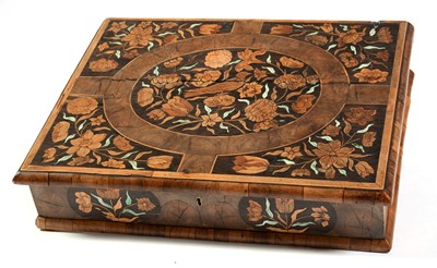 Lot 576 - 19th Century Dutch marquetry and oyster veneered lace box