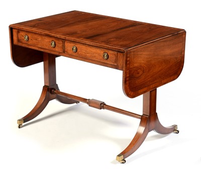 Lot 523 - A Regency style rosewood and banded sofa table from the Siesta range