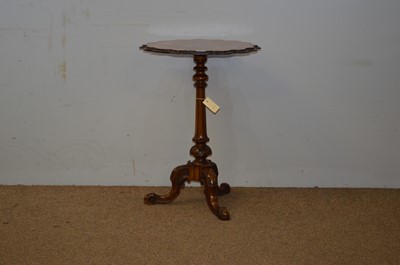 Lot 29 - Late 19th C walnut tripod table.