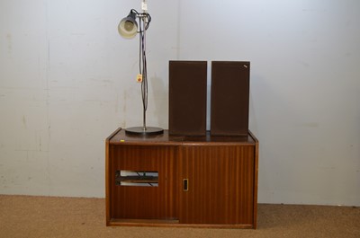 Lot 47 - Mid Century teak hi-fi unit and contents.