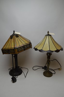Lot 362 - Three table lamps and a standard lamp