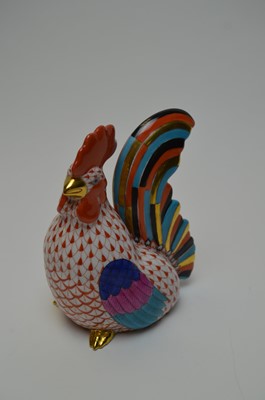 Lot 408 - A Herend figure of a cockerel
