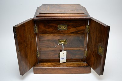 Lot 214 - Walnut miniature cabinet