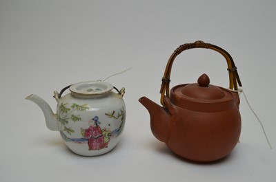 Lot 413 - Chinese tea pot and another