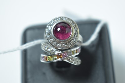 Lot 212 - Two gemstone set rings