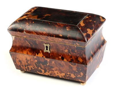 Lot 581 - An early 19th Century tortoiseshell tea caddy