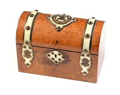 Lot 579 - A Victorian walnut letter box.