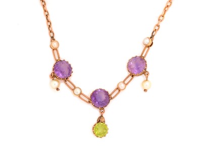 Lot 64 - An Edwardian suffragette necklace