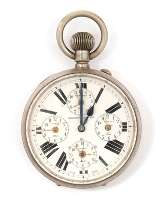 Lot 2 - A 19th Century world time zone Goliath watch.