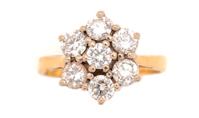 Lot 80 - A diamond cluster ring