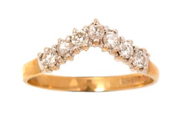 Lot 81 - A diamond wishbone ring