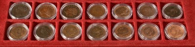 Lot 117 - Fourteen halfpennies