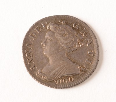 Lot 136 - Queen Anne sixpence, 1703
