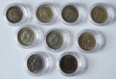 Lot 139 - Nine 20th Century sixpences