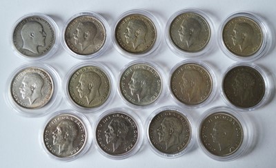 Lot 156 - Fourteen 20th Century half-crowns