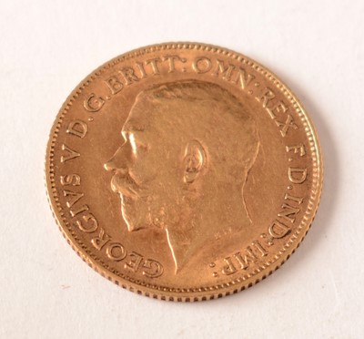 Lot 164 - George V gold half sovereign, 1918.