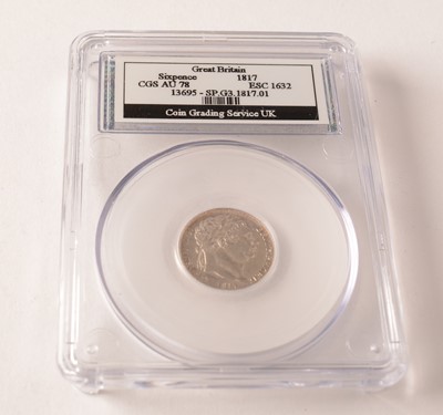 Lot 168 - George III sixpence 1817