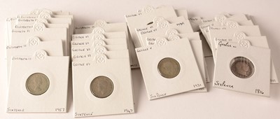 Lot 175 - 19th Century and later sixpences