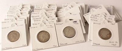 Lot 176 - 19th Century and later shillings