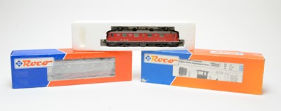 Lot 615 - Three boxed Roco HO-gauge trains.