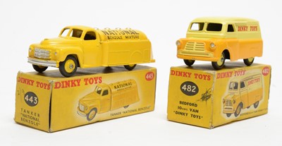 Lot 821 - Dinky Toys Bedford Van 'Dinky Toys' and Tanker National Benzyl