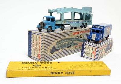 Lot 836 - Dinky Toys Guy Van 'Ever Ready', and  Pullmore car transporter