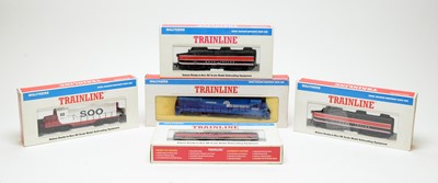 Lot 666 - Five Walthers HO-gauge Trainline boxed trains.