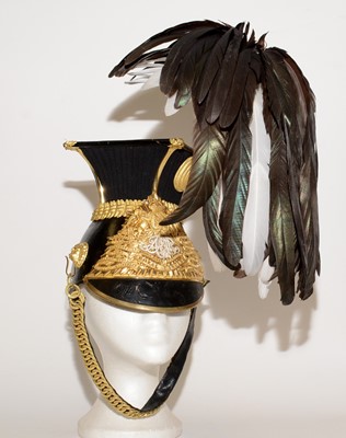 Lot 1065 - A post 1902 officer’s lance cap of the 9th (Queen’s Royal) Lancers