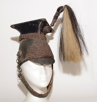 Lot 1066 - A post 1902 officer’s lance cap of the 9th (Queen’s Royal) Lancers