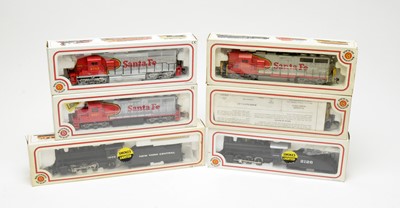 Lot 697 - Six Bachmann HO-gauge boxed trains, Electric Trains Series.