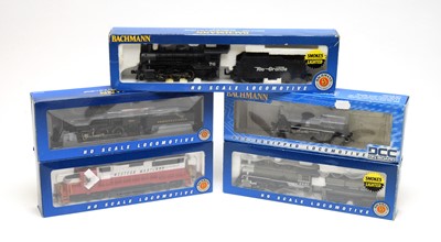 Lot 698 - Five Bachmann HO-gauge boxed trains.