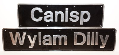 Lot 1224 - Two recast locomotive plates