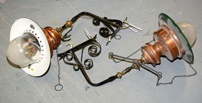 Lot 1217 - A pair of late 19th-century railway station gas lights