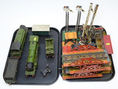 Lot 774 - Hornby tank loco and tender; and other items.