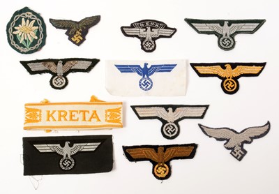 Lot 1178 - Collection of WWII German cloth insignia