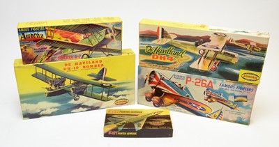 Lot 803 - Fived boxed Aurora model construction kits.
