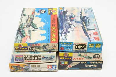 Lot 805 - Six boxed Japanese model construction kits.