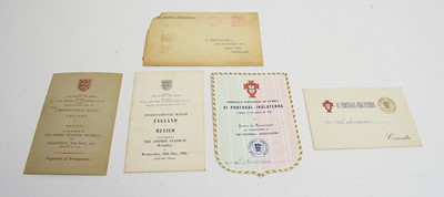 Lot 1266 - International football cards, one signed