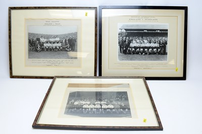 Lot 1261 - Three Schools International black-and-white team photographs for England teams